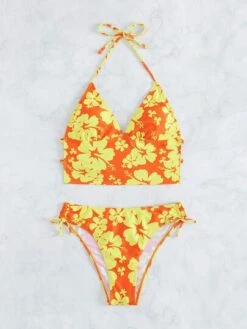 Floral Print Halter Bikini Swimsuit -Curated Swimwear 1668391081bf6bb4b8963bc085cf2e5bb76f9de8e5 thumbnail 405x552