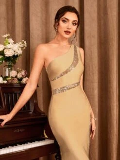 SHEIN Belle One Shoulder Contrast Sequin Mermaid Hem Formal Dress -Curated Swimwear 16687512122a9822ef5e46ec7ff87eb62519b4ce9b thumbnail 405x552