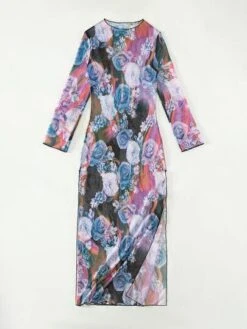 Floral Print Split Thigh Cover Up -Curated Swimwear 16697005051ae95b9ba5bbe5f48c408eb432267a4c thumbnail 405x552