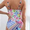 Floral Print Knot Front One Piece Swimsuit -Curated Swimwear 16700287473aef6a8fab3df22f4fee12fea2b07676 thumbnail 405x552