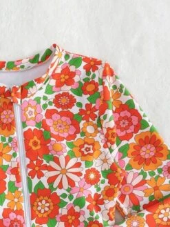 Floral Print Zip Front One Piece Swimsuit -Curated Swimwear 167029214827e420652f0651f9c0ecd04a8284a0db thumbnail 405x552