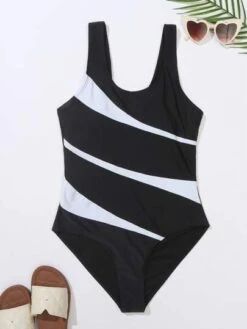 Color Block One Piece Swimsuit -Curated Swimwear 16705152315d35bc1f754f87cfca3785c6b5c7639f thumbnail 405x552