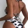 Cow Print Halter Triangle Bikini Swimsuit -Curated Swimwear 167089576251c5c9796fade200a3d964afd2367bb6 thumbnail 405x552