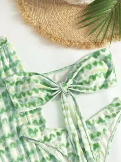 Tie Dye Bikini Set Knot Front Bandeau Bra Top & High Cut Bikini Bottom & Cover Up Pants 3 Piece Swimsuit -Curated Swimwear 16712681169f01f59cae952cad0373624dd7a14d71 thumbnail 405x552