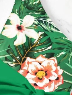 Random Tropical Print Knot Side One Piece Swimsuit -Curated Swimwear 1671592044f97f5c5fd5a4bd6b70d869e6852f30dc thumbnail 405x552