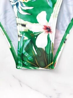 Random Tropical Print Knot Side One Piece Swimsuit -Curated Swimwear 16715920461aedf0ed96a0b22f4a28465f0f6579fd thumbnail 405x552