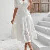 SHEIN VCAY Puff Sleeve Layered Hem Dress -Curated Swimwear 1672746426e38956b73e05c9ea51d53cf44e55c984 thumbnail 405x552