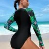 Tropical Print Zipper Front One Piece Swimsuit -Curated Swimwear 16735901095f15f794774915d116af39fc382cbcd0 thumbnail 405x552