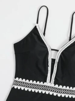 Contrast Trim One Piece Swimsuit -Curated Swimwear 1673591153de9430979206b76d0254792e43d2e571 thumbnail 405x552