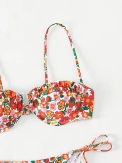 Floral Bikini Set Frill Trim Underwire Top & Tie Side Bottom 2 Piece Swimsuit -Curated Swimwear 1673664632590c909650fcd76866fa0417e985a58c thumbnail 405x552