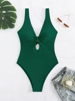 Ring Linked Plunging One Piece Swimsuit -Curated Swimwear 16737660259c3df41fcbdf28135fcaf9b0141f8aff thumbnail 405x552