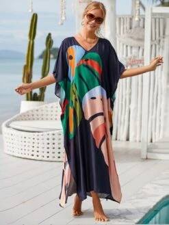 Leaf Print Cover Up -Curated Swimwear 16748855214a27be74ed579ecb312ef83c6185a268 thumbnail 405x552