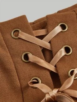 SHEIN MOD Button Front Lace Up Back Overall Dress Without Shirt -Curated Swimwear 1675823743ebdbc9ea1635e7b2e9ba6a98339e6cf5 thumbnail 405x552