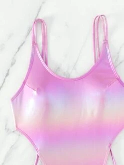 Ombre Metallic Cut Out Tie Front One Piece Swimsuit -Curated Swimwear 1675931172114a1d190047f5c4b7dc4e4b975f8266 thumbnail 405x552