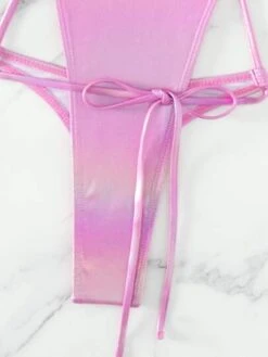 Ombre Metallic Cut Out Tie Front One Piece Swimsuit -Curated Swimwear 1675931173f1991c8b8b6c98575764c88e94d9ac3c thumbnail 405x552