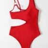 Plain Cut-out Ring Linked One Piece Swimsuit -Curated Swimwear 1676000193c6f1b830c5474a0c9ec1ac3a435881c9 thumbnail 405x552