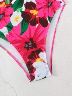 Floral Print Ruffle Trim One Piece Swimsuit -Curated Swimwear 1676270775c747662357d9eda578890e85311a8e87 thumbnail 405x552