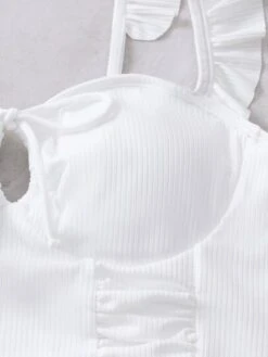 Ruffle Trim Tie Front Bikini Swimsuit -Curated Swimwear 167645088382fb0fb1ffc6c6d9ca0f3a66478873be thumbnail 405x552