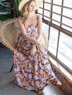Allover Floral Print Layered Hem Cami Dress -Curated Swimwear 16764546669463922f36465cac1a829b45f64da102 thumbnail 405x552