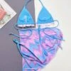 Tie Dye Bikini Set Frill Trim Halter Triangle Bra & Thong Bottom & Beach Skirt 3 Piece Bathing Suit -Curated Swimwear 1676976138f307ec3523fe55e3f9c2942a9b12b895 thumbnail 405x552