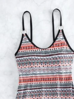 Geo Print Contrast Binding Shorts Bikini Swimsuit -Curated Swimwear 1677034383ab080089c3f6299d9afa99404d5402b9 thumbnail 405x552