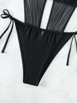 Contrast Mesh Tie Halter One Piece Swimsuit -Curated Swimwear 1677462208ddac8b8d17ba84a7854aadb7fa87180a thumbnail 405x552