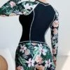 Tropical Print High Neck Bikini Swimsuit With Long Sleeve Swim Shirt -Curated Swimwear 1677824892e5fcc1356edcc7e0b187659a8af13434 thumbnail 405x552