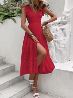 SHEIN VCAY Ruffle Trim Flounce Hem Schiffy Dress -Curated Swimwear 1677836200e83adfa6634379ae6d356fc3ee70b9d6 thumbnail 405x552