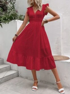 SHEIN VCAY Ruffle Trim Flounce Hem Schiffy Dress -Curated Swimwear 1677836206221402ed292e337cacc49eec1b3b71ee thumbnail 405x552