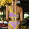Ribbed Bikini Set Contrast Binding One Shoulder Top & Cheeky Bottom 2 Piece Bathing Suit -Curated Swimwear 167809506403d7aa1827e069f6a5ef340afc0161b4 thumbnail 405x552