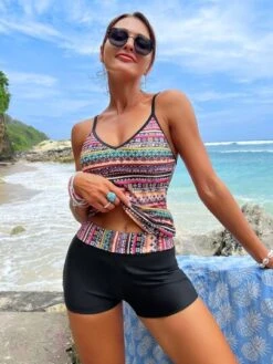 Geo Print Shorts Bikini Swimsuit -Curated Swimwear 1678272007ab397f2769e542430d587bed1b8a1a02 thumbnail 405x552