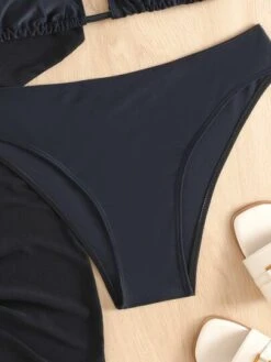 Criss Cross Halter Triangle Bikini Swimsuit With Cover Up -Curated Swimwear 1678416916c0d9552b47c2e89d4b3181e463a97aa2 thumbnail 405x552