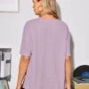 SHEIN Maternity Drop Shoulder Split Hem Waffle Knit Tee -Curated Swimwear 16786761944f26f7f29d615c7c292e1b292a456f83 thumbnail 405x552
