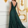 Plunging Neck Sequin Formal Dress -Curated Swimwear 1678773318b85236b5fa0901c5d4350a65c905e24d thumbnail 405x552