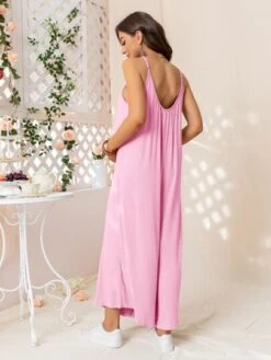 DEARCASE Maternity Solid Cami Jumpsuit