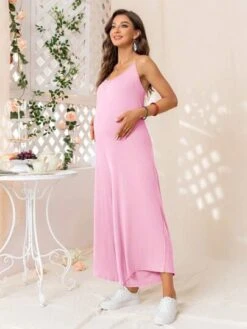 DEARCASE Maternity Solid Cami Jumpsuit -Curated Swimwear 167904280813b86c1ffbf90e4495862c9b0c5c9e09 thumbnail 405x552