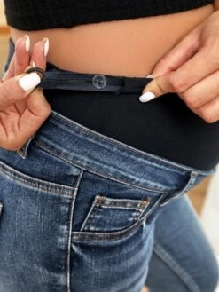 SHEIN Maternity Wideband Waist Ripped Frayed Skinny Jeans -Curated Swimwear 1679275939b8eb78bc534216c1b253935a54e51f52 thumbnail 405x552