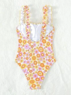 Floral Print Tie Front One Piece Swimsuit -Curated Swimwear 16792764749eb7f823c3126d3421d84abc7a307fa3 thumbnail 405x552
