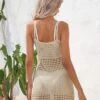 Tie Front Hollow Out Crochet Cami Cover Up Dress Without Bikini -Curated Swimwear 16792781797d5438e1e89288b41f06e4f591e2831b thumbnail 405x552