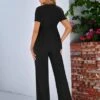 SHEIN Maternity Solid Belted Tee & Adjustable Waist Pants Set -Curated Swimwear 167928603755af0b7f1c25cf5a605d3690239b1d7c thumbnail 405x552