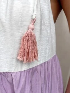 SHEIN Maternity Colorblock Tassel Tie Shoulder Ruffle Hem Cami Dress -Curated Swimwear 16793632542bb64778fc9618c2e80a442f3dccbdc5 thumbnail 405x552