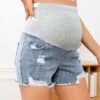 SHEIN Maternity Wideband Waist Ripped Raw Hem Denim Shorts -Curated Swimwear 167937571023ccff6ff4940cf20dfde68906ad62f5 thumbnail 405x552