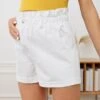SHEIN Maternity Paperbag Waist Roll Up Hem Denim Shorts -Curated Swimwear 167937668370ce527bf128eec201841c7497a869c0 thumbnail 405x552