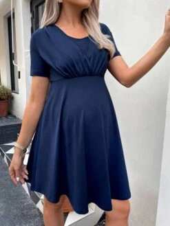 SHEIN Maternity Solid Nursing Bust Dress -Curated Swimwear 16793767288fe5e735229297d8ab673f98dd6ab81a thumbnail 405x552