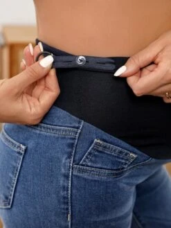 SHEIN Maternity Wideband Waist Bleach Wash Slit Hem Denim Shorts -Curated Swimwear 167939450735083413ae56c2fa207041c371182a8c thumbnail 405x552