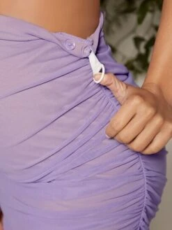 SHEIN Maternity Off Shoulder Ruched Mesh Top & Skirt Set -Curated Swimwear 1679472993102561a9b709b33576fb0fd4044a8957 thumbnail 405x552