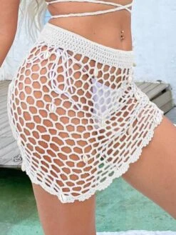 Hollow Out Drawstring Side Crochet Cover Up Skirt Without Bikini -Curated Swimwear 1679632981d6c0a3e830312cc3d0992d336a4c8bf4 thumbnail 405x552