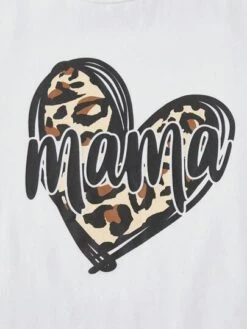 SHEIN Maternity 1pc Letter & Heart Print Tee -Curated Swimwear 16796383718beec9bc2adefff9ad981c9b679a52f3 thumbnail 405x552