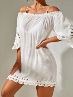 SHEIN Off Shoulder Crochet Cover Up Dress Without Bikini -Curated Swimwear 1679639133f4fe2e88b13701741a79d173cf58492d thumbnail 405x552