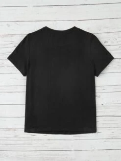 SHEIN Maternity 1pc Letter Graphic Zipper Side Tee